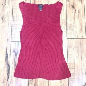 Vintage Banana Republic ribbed Sleeveless Sweater Red Large